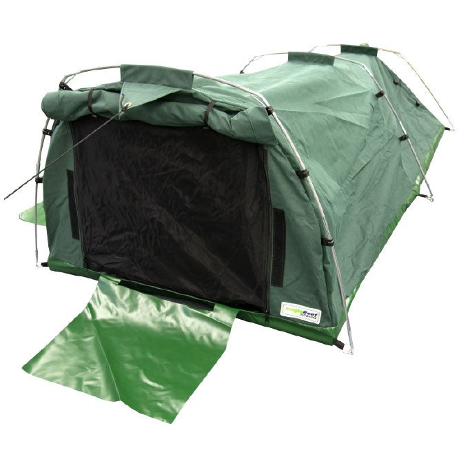 single swag tent Heavy Duty 15oz(509gsm) Waterproof Ripstop Canvas Wilderness Sleeper Tent