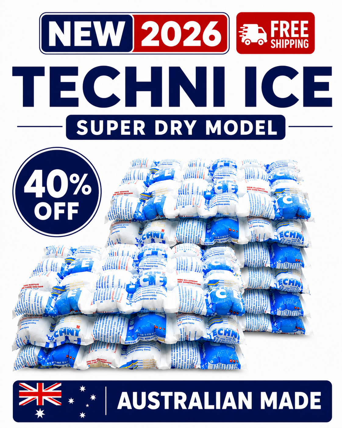 12 Techni Ice Heavy Duty  Reusable Dry Ice packs *40% OFF SALE ON NOW