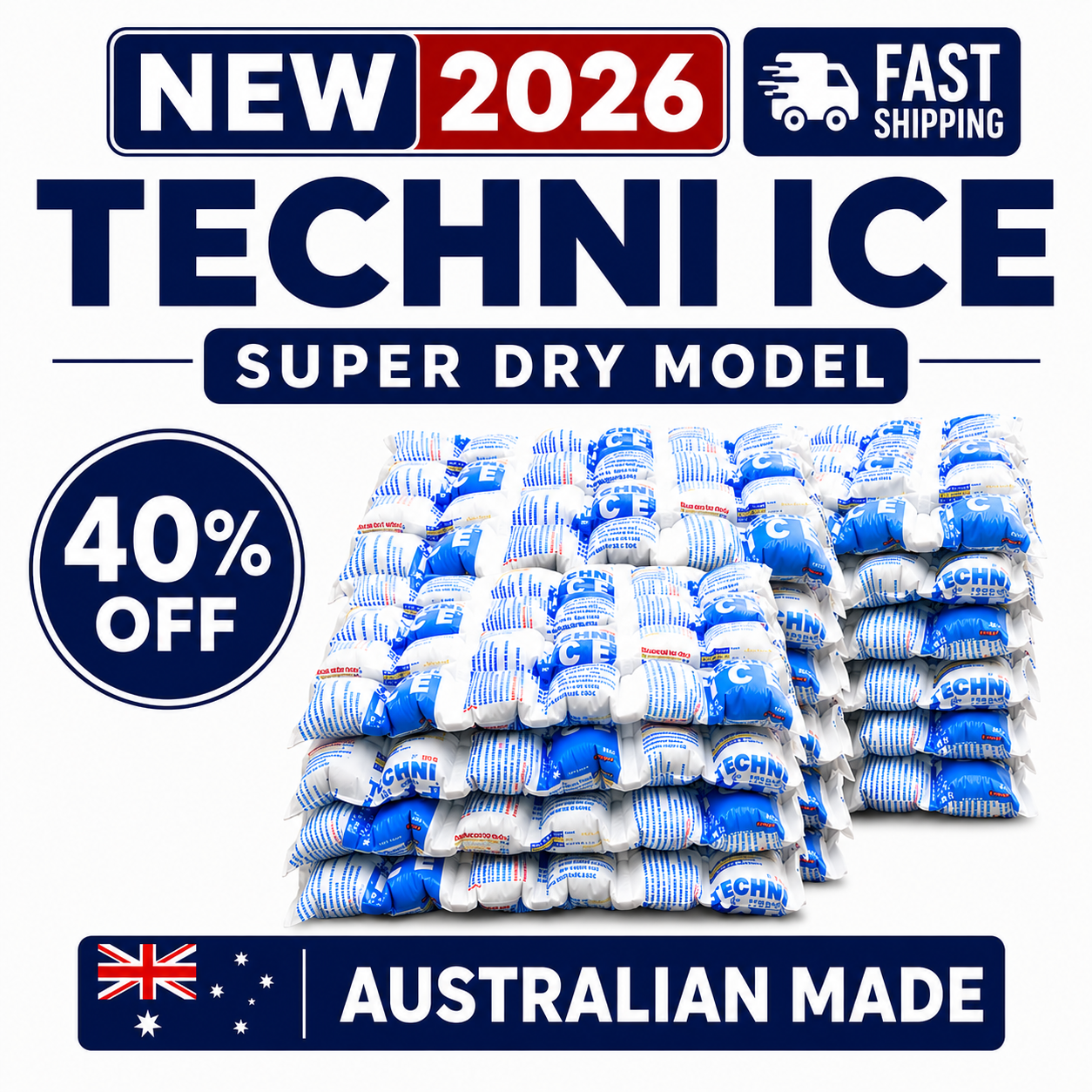 100 Techni Ice Heavy Duty Reusable Dry Ice packs *40% OFF SALE ON NOW