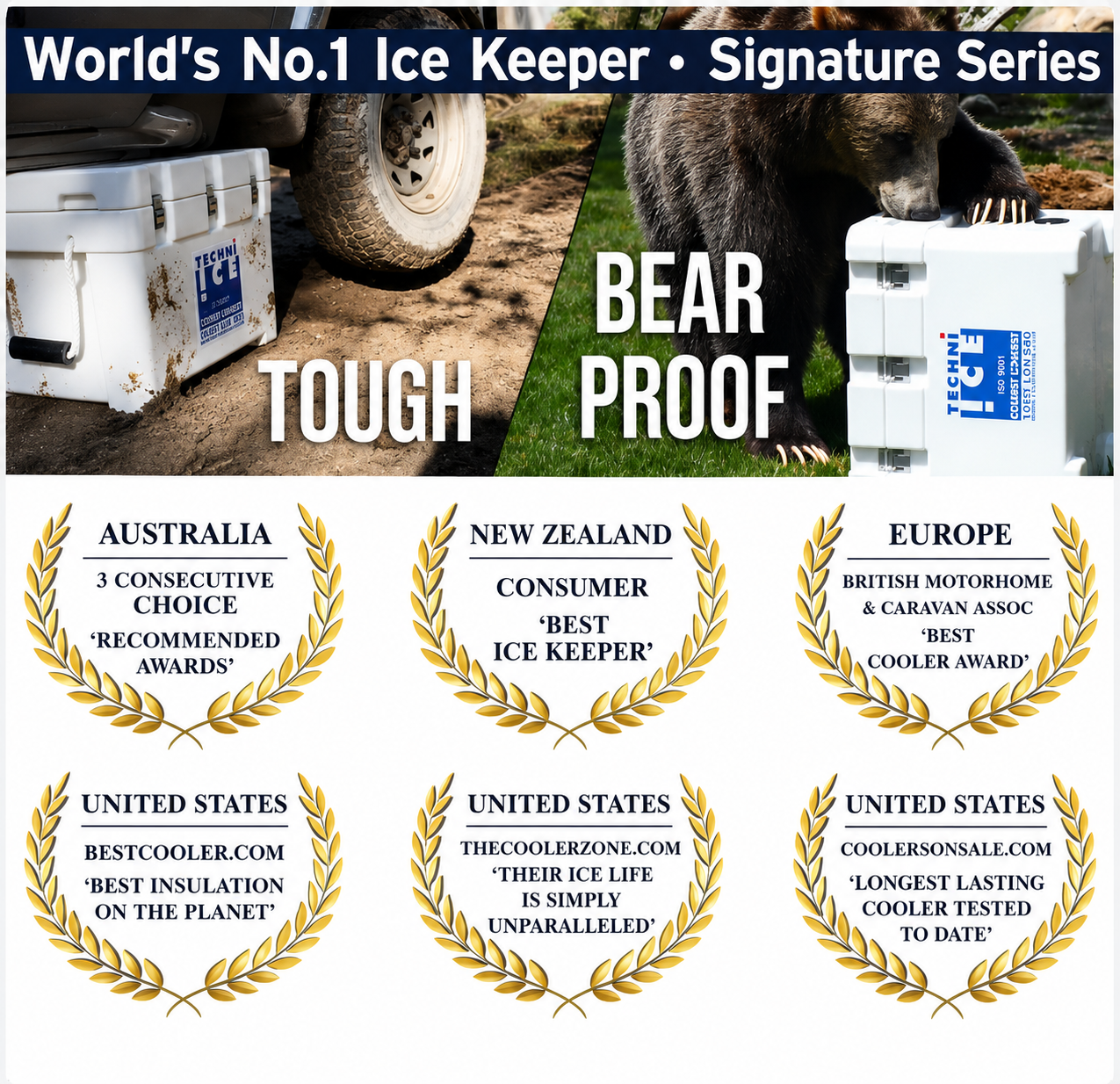 111Qt Techni Ice Signature Series Cooler with Wheels- World's No.1 Ice Keeper * PRE-ORDER NOW FOR SEPTEMBER DISPATCH